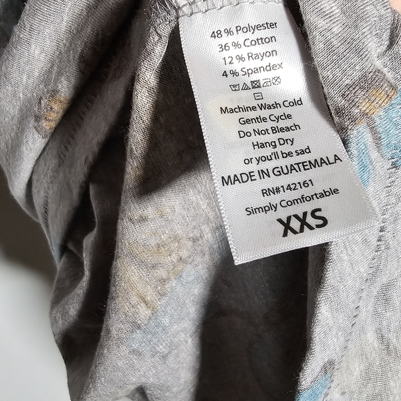 Lularoe Irma relaxed fit irma butterfly tee nwt xxs - Picture 5 of 7